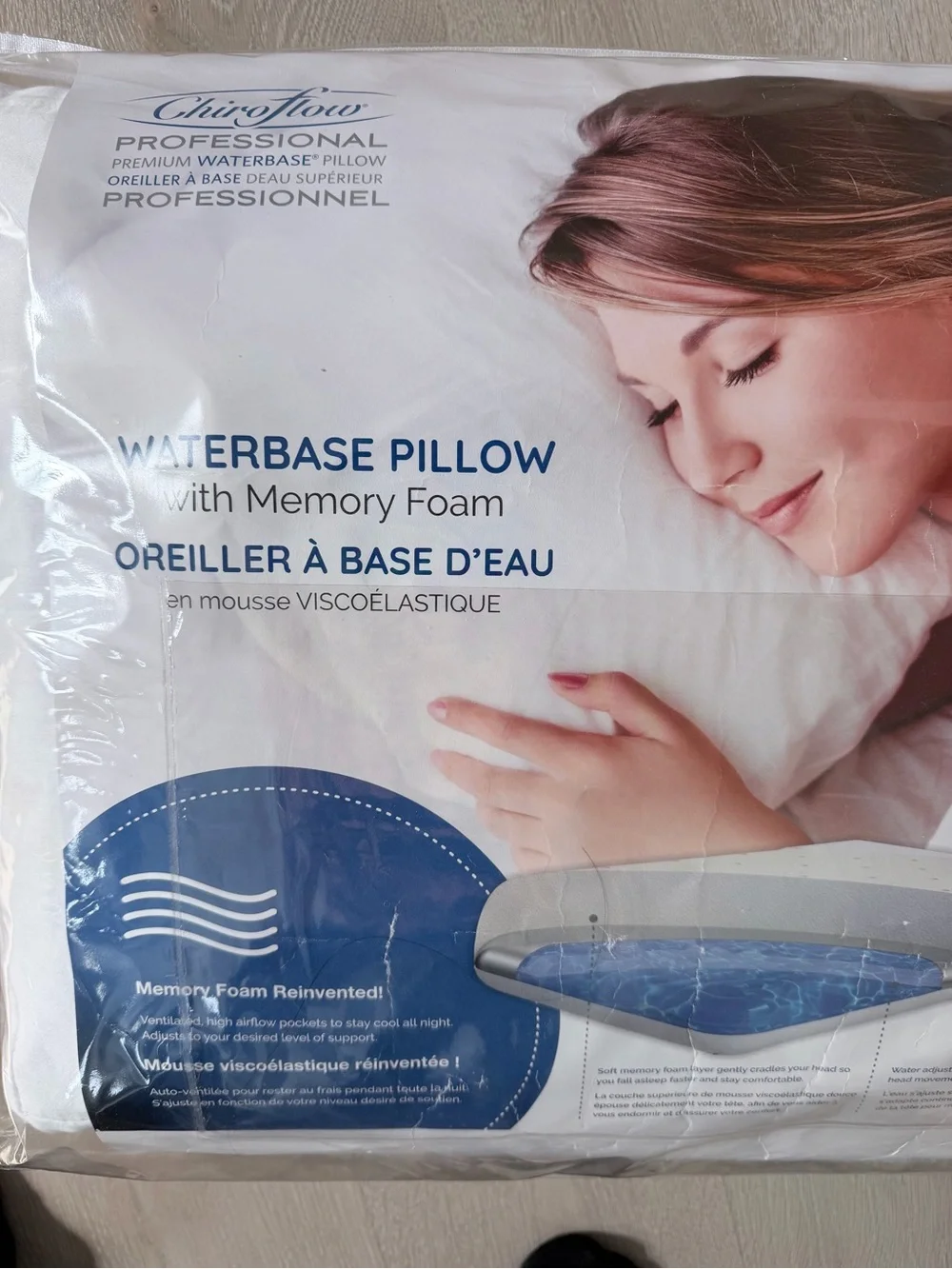 Memory Foam Waterbase Pillow - White size Standard 18”*26”